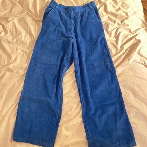 Rachel Comey High-Waisted Blue Corduroy Wide-Leg Pants Size 2